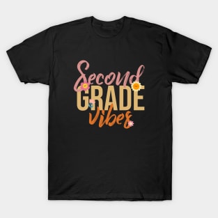 Second Grade Vibes - Hilarious Humor for Young Learners T-Shirt